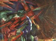 Franz Marc Animal Destinies : The Trees Show their Rings ; The Animals, their Veins oil painting reproduction